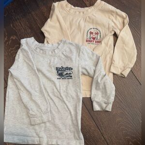 2 Binkybro long sleeve toddler shirts